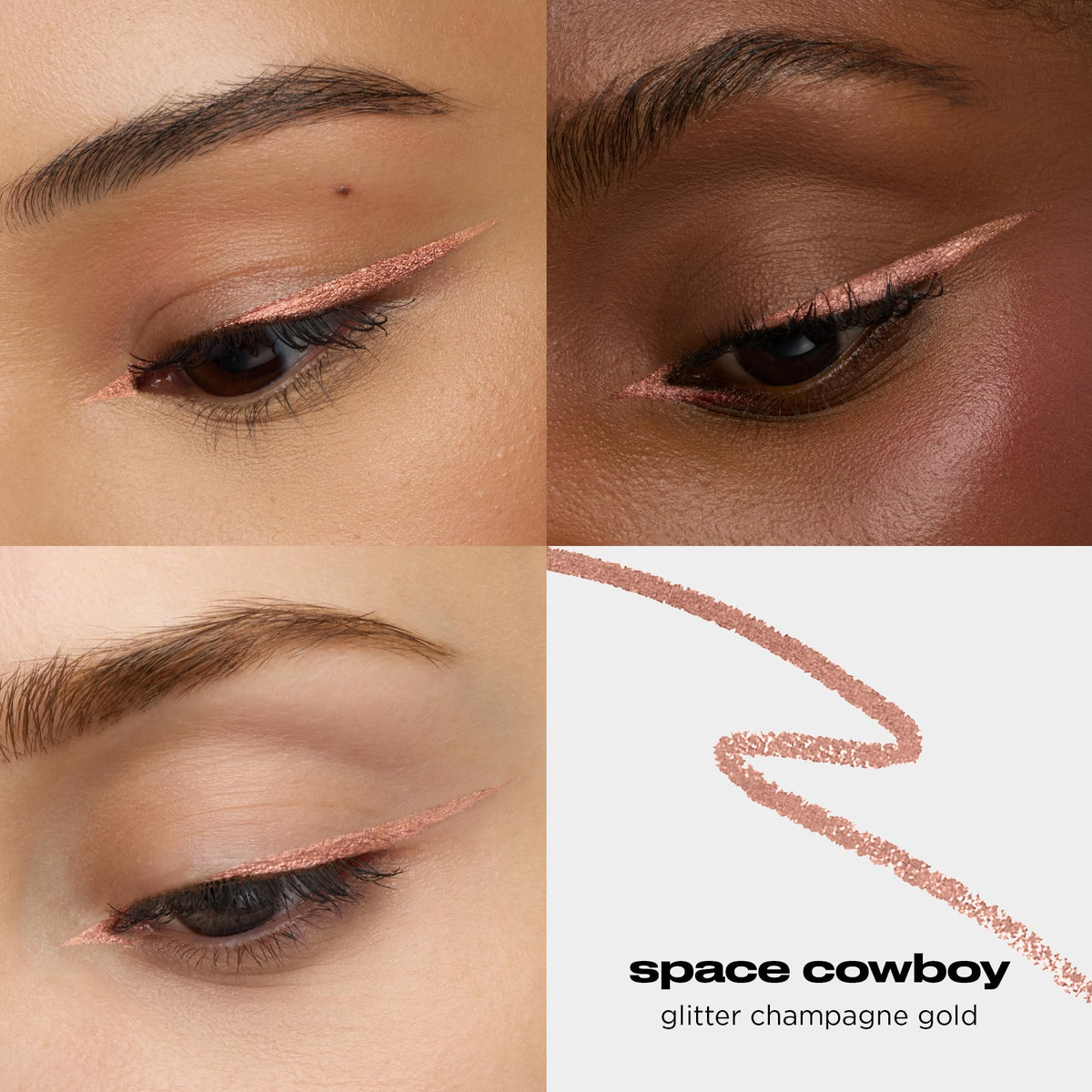 Urban Decay Space Cowboy swatch on skin highlighting creamy texture.
