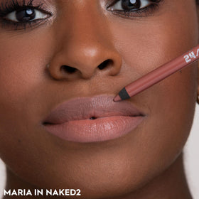 URBAN DECAY 24/7 Glide-On Lip Pencil Naked2 cap and body detail.