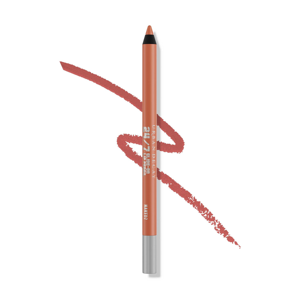 URBAN DECAY 24/7 Glide-On Lip Pencil Naked2 outer packaging showing long wear.
