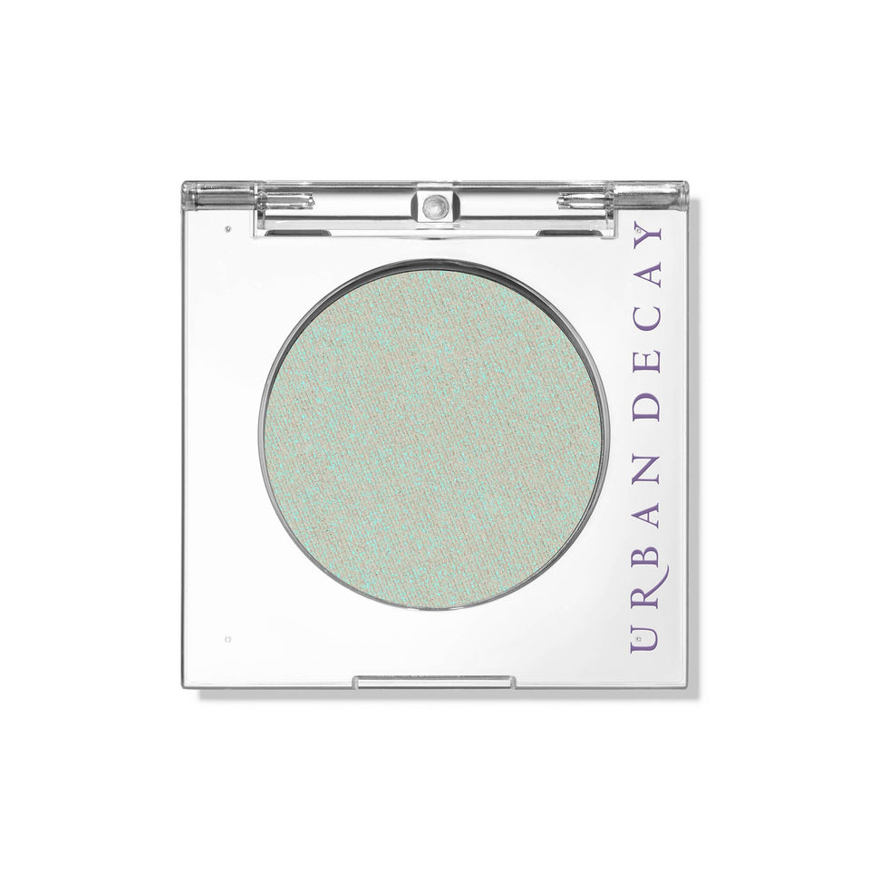 Urban Decay 24/7 Lucid Teal Shimmer swatch showing vibrant pigment and smooth blend