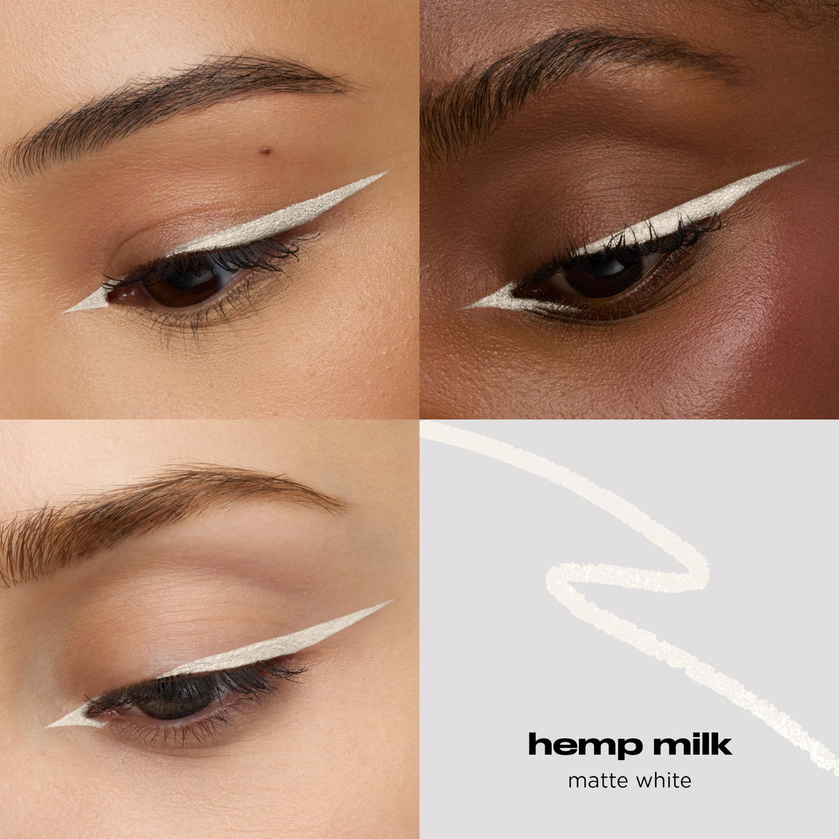 Urban Decay 24/7 Hemp Milk White creamy glide swatch showcasing smooth application.