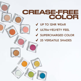 Urban Decay 24/7 Floored shimmer finish adds eye-catching glow.