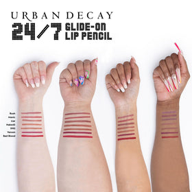 Precise tip of URBAN DECAY 24/7 Lip Pencil for clean line definition.