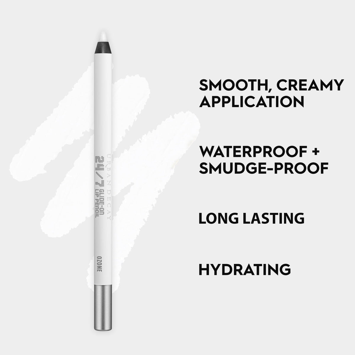 URBAN DECAY 24/7 Lip Pencil Ozone clear applied for precise lip priming and feather-free look