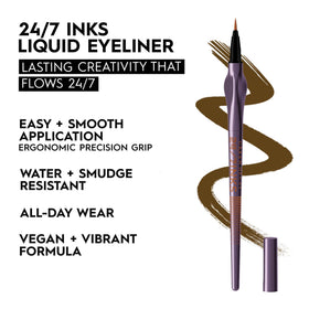 Urban Decay 24/7 Inks brush-tip close-up for smooth, precise strokes.