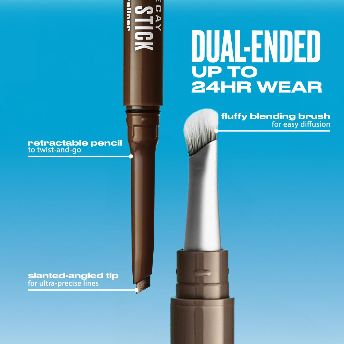 Urban Decay 24/7 Liquid Stick Denim Wash built-in brush for blending