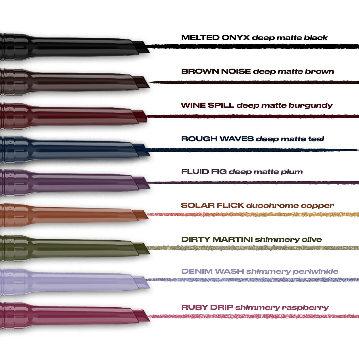 Urban Decay 24/7 Liquid Stick Fluid Fig close-up with creamy glide.