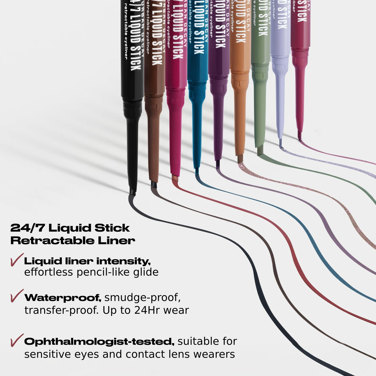 Urban Decay 24/7 Liquid Stick Fluid Fig swatch shows rich color payoff.