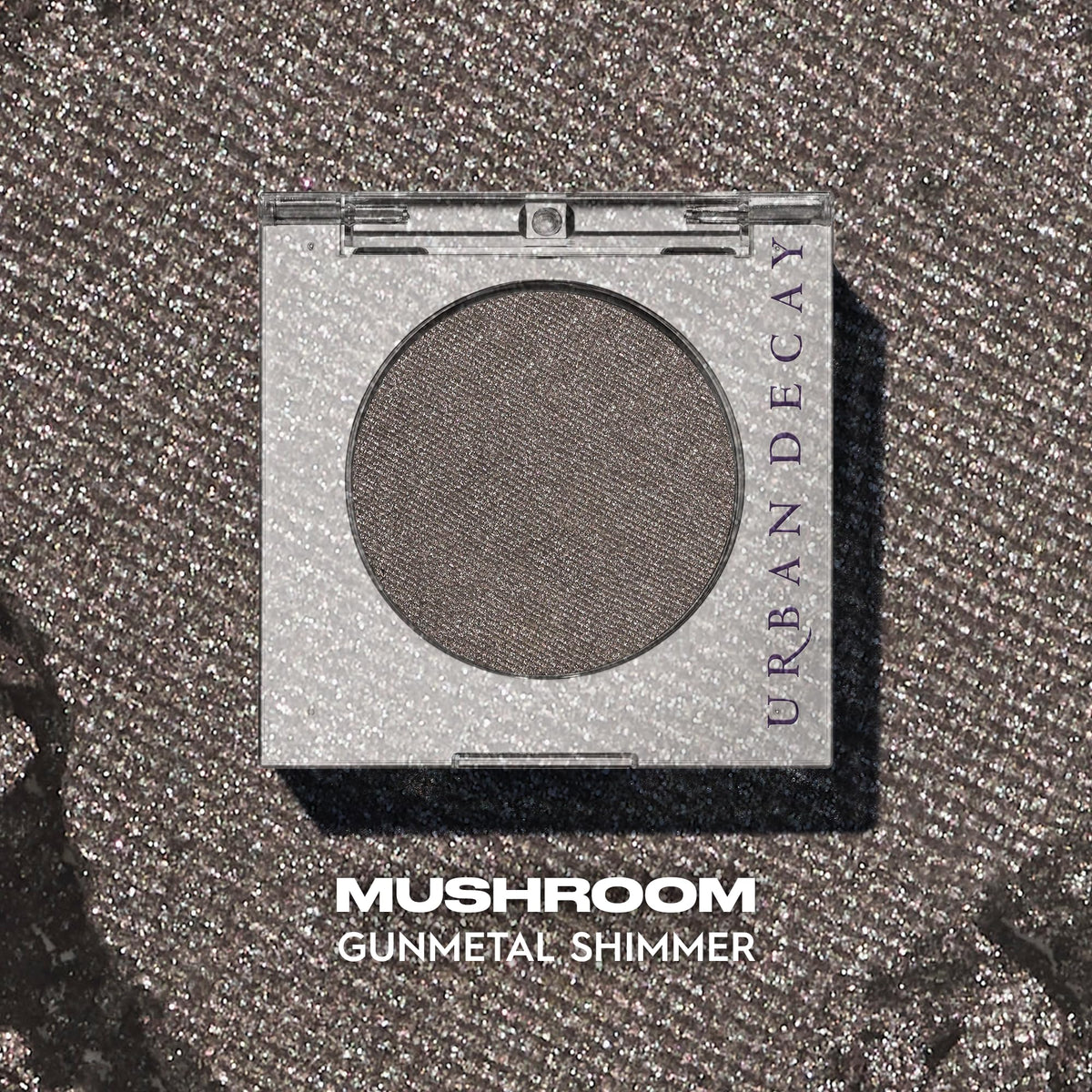 Urban Decay Mushroom close-up reveals metallic sheen and smooth texture