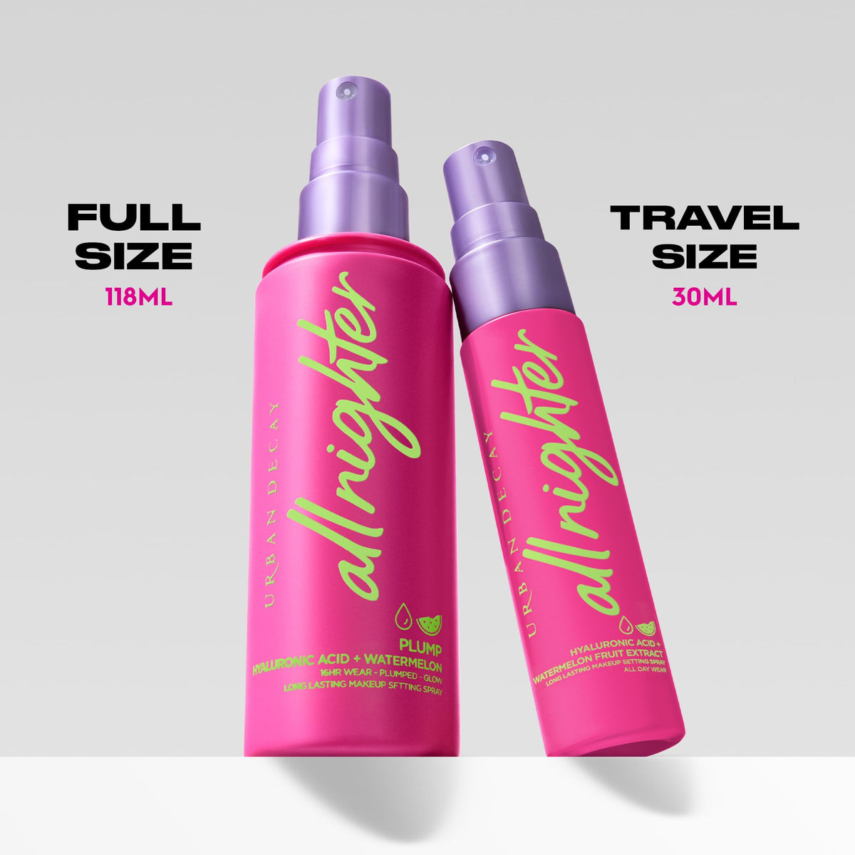 Hydrating spray feel of Urban Decay All Nighter on skin