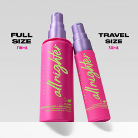 Hydrating spray feel of Urban Decay All Nighter on skin