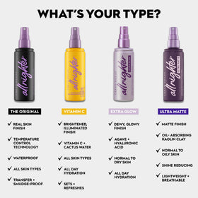 Urban Decay All Nighter Vitamin C travel size communicates portability, hydration, and 16-hour wear.