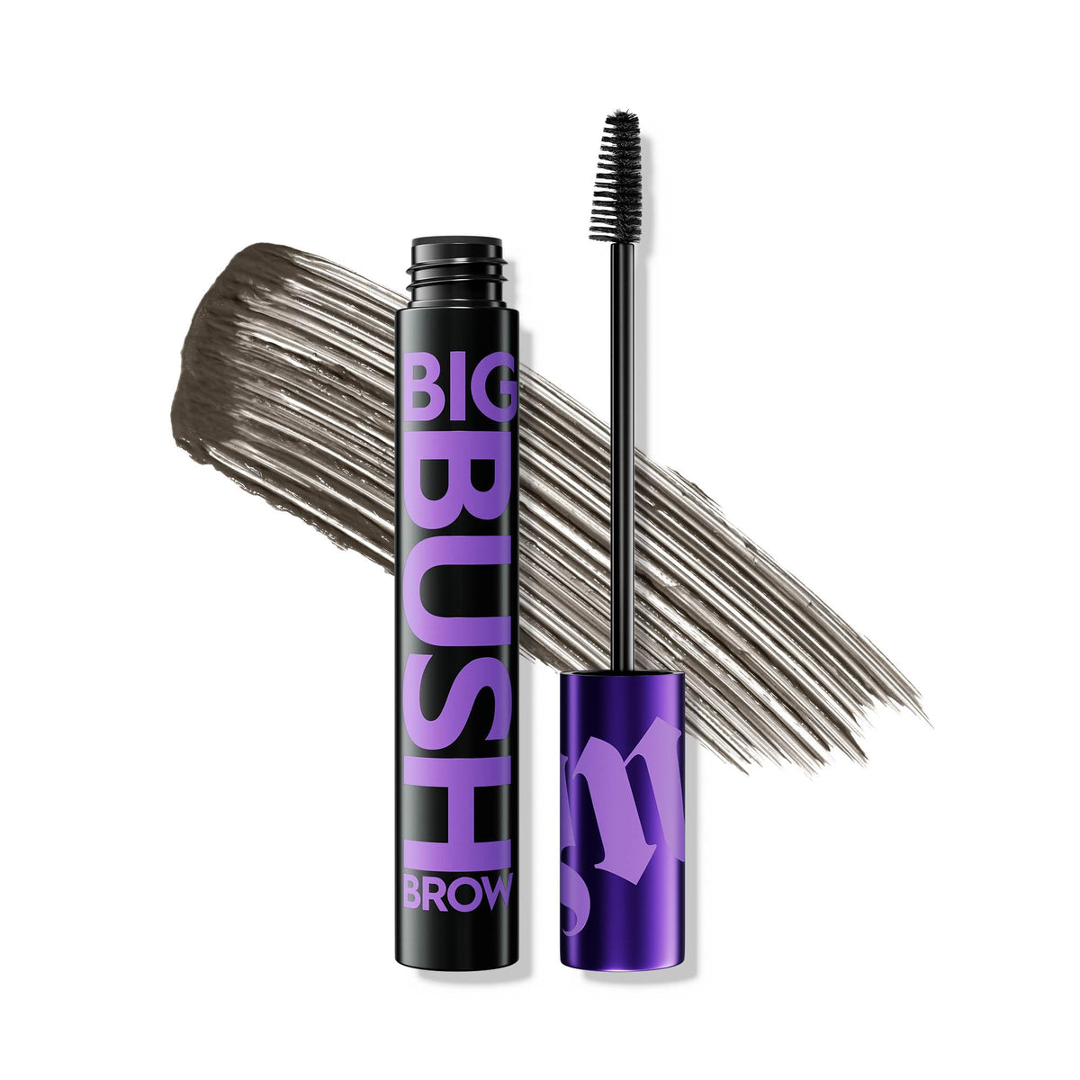 Urban Decay Big Bush brow gel brush close-up shows fibers for buildable density and control.