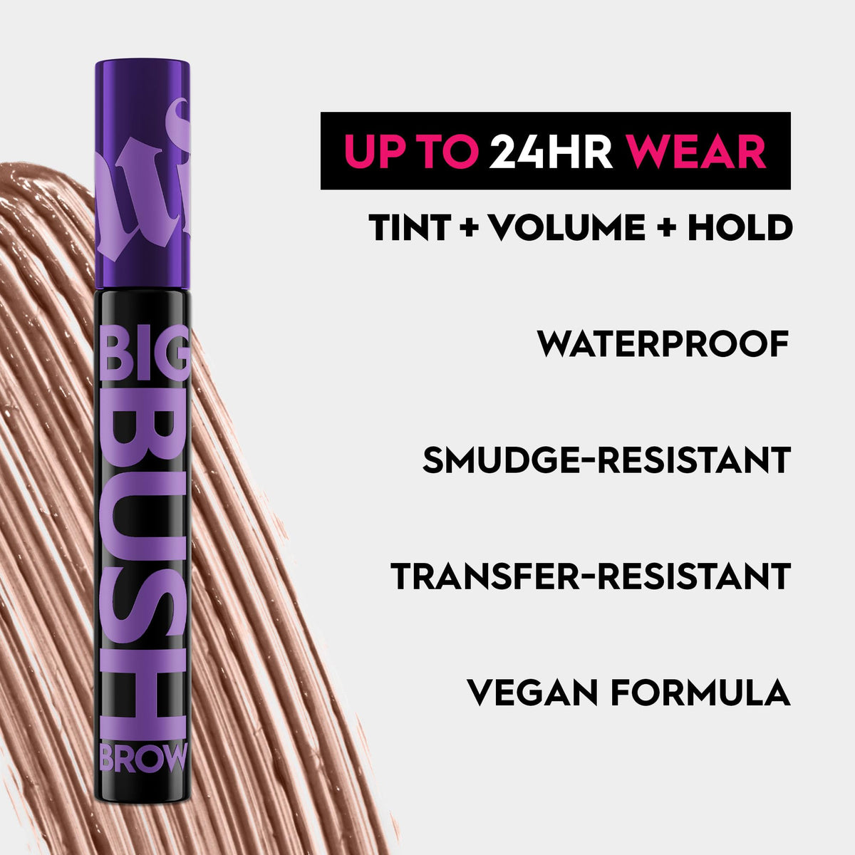 Urban Decay Big Bush Brow Gel fibers create a fuller, defined shape.