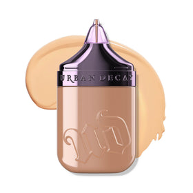 Urban Decay Face Bond Foundation bottle close-up showing transfer-resistant finish.