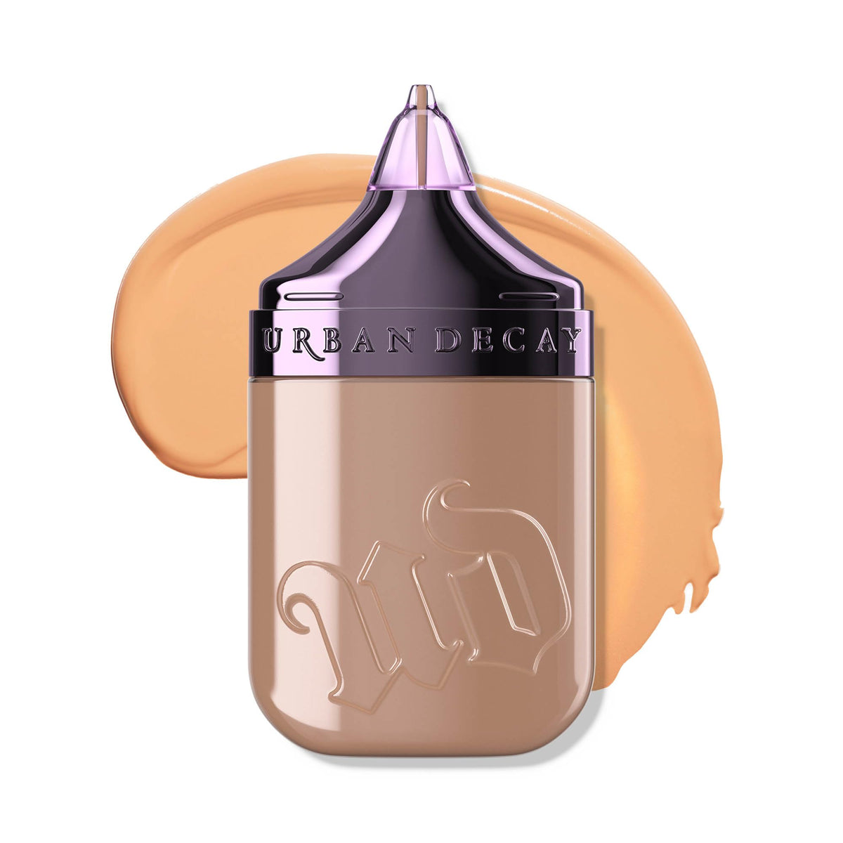 Urban Decay Face Bond Foundation shade 16 bottle close-up highlights even color and matte finish.
