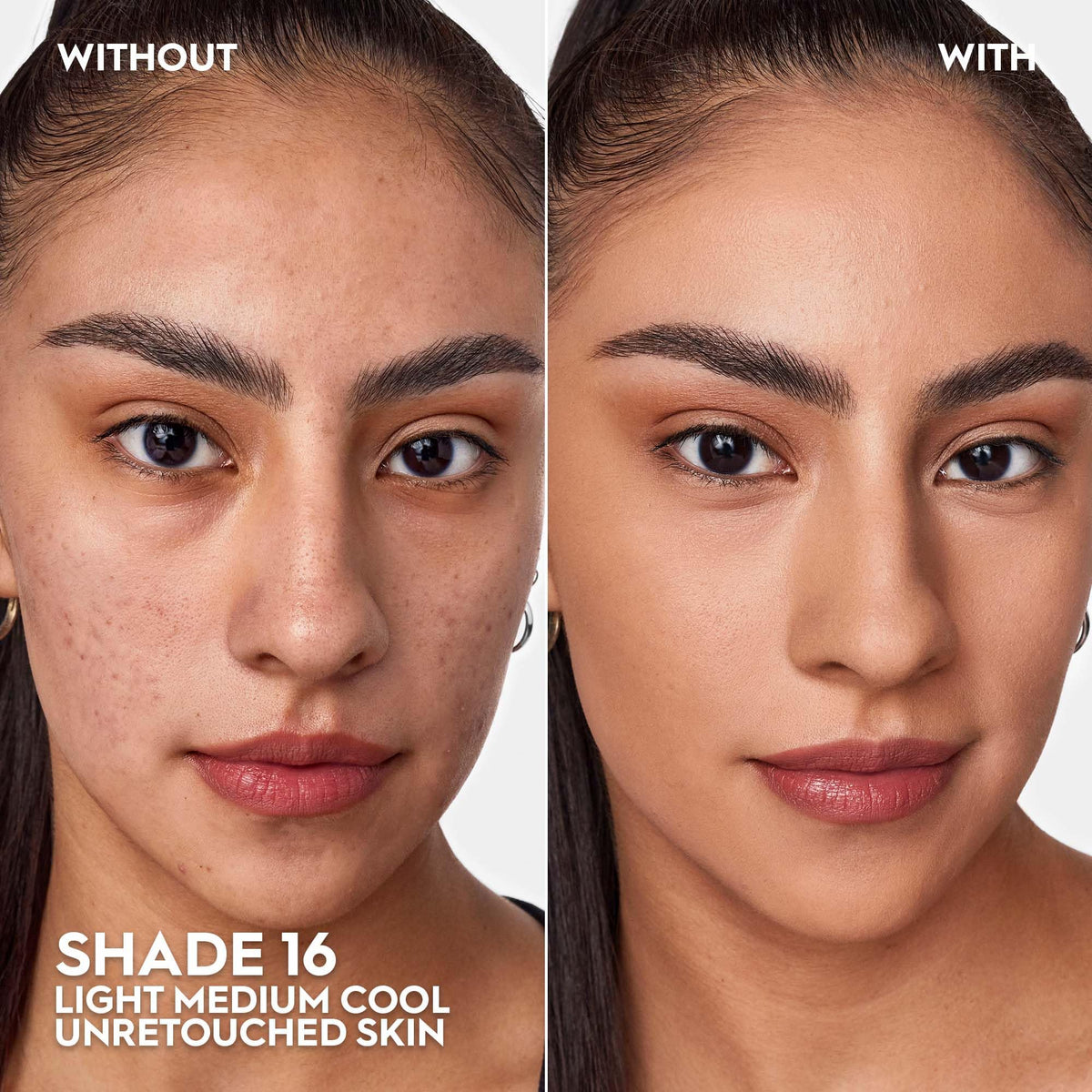 Urban Decay Face Bond Foundation bottle dispense demonstrates easy one-drop application for quick coverage.
