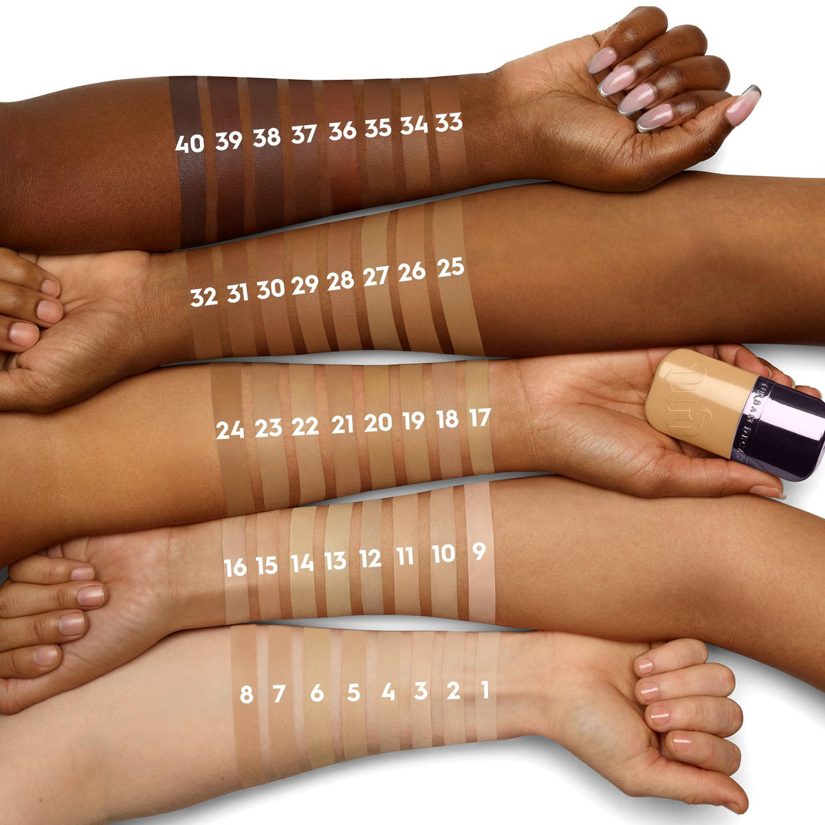 Urban Decay Face Bond brush application for precise, even coverage