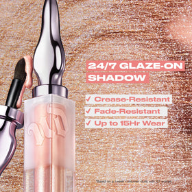 Urban Decay Glaze-On shimmer finish on lid close-up.