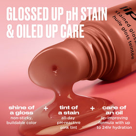Urban Decay Lip Toy application swatch demonstrating pH stain.