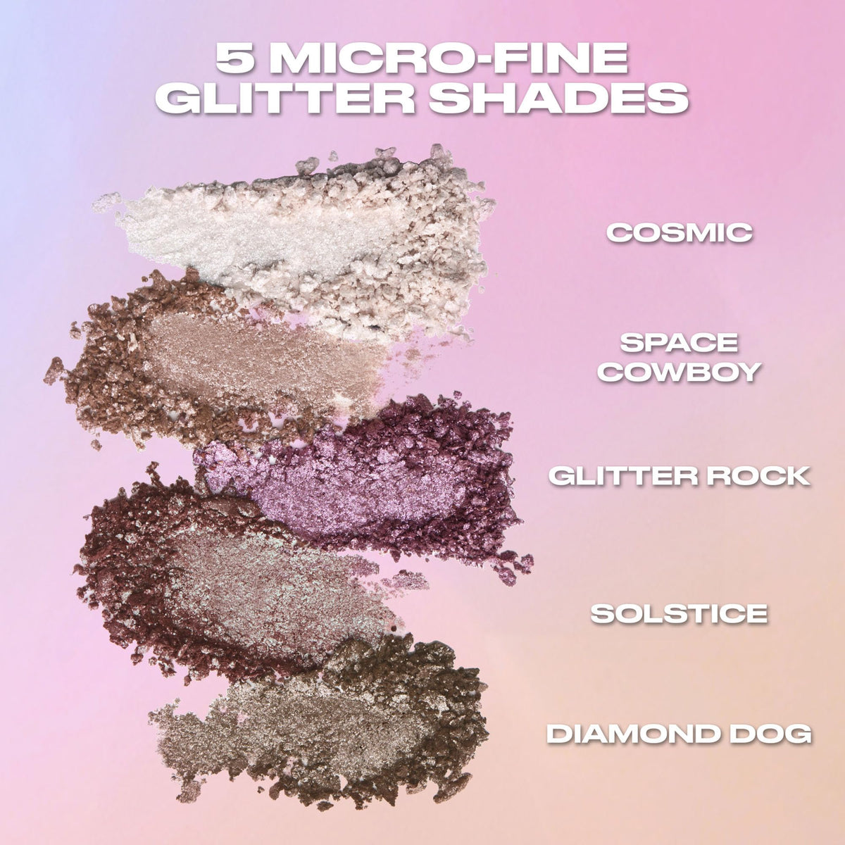 Moondust used as topper for added dimension and sparkle on the eye