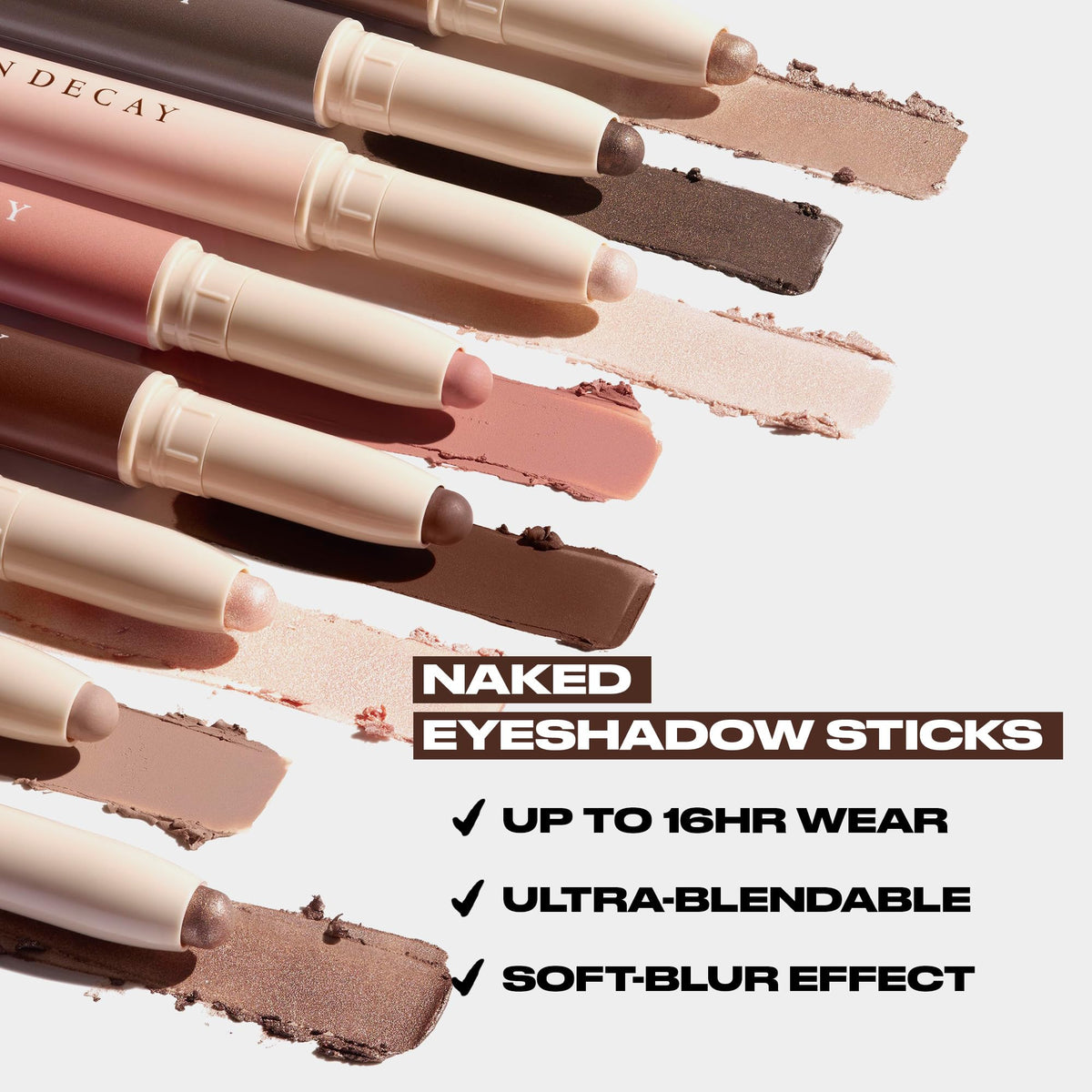 Urban Decay Naked Eyeshadow Stick crease-proof wear lasts all day.