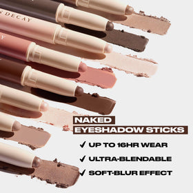 Urban Decay Naked Eyeshadow Stick close-up reveals rich pigment with long wear.