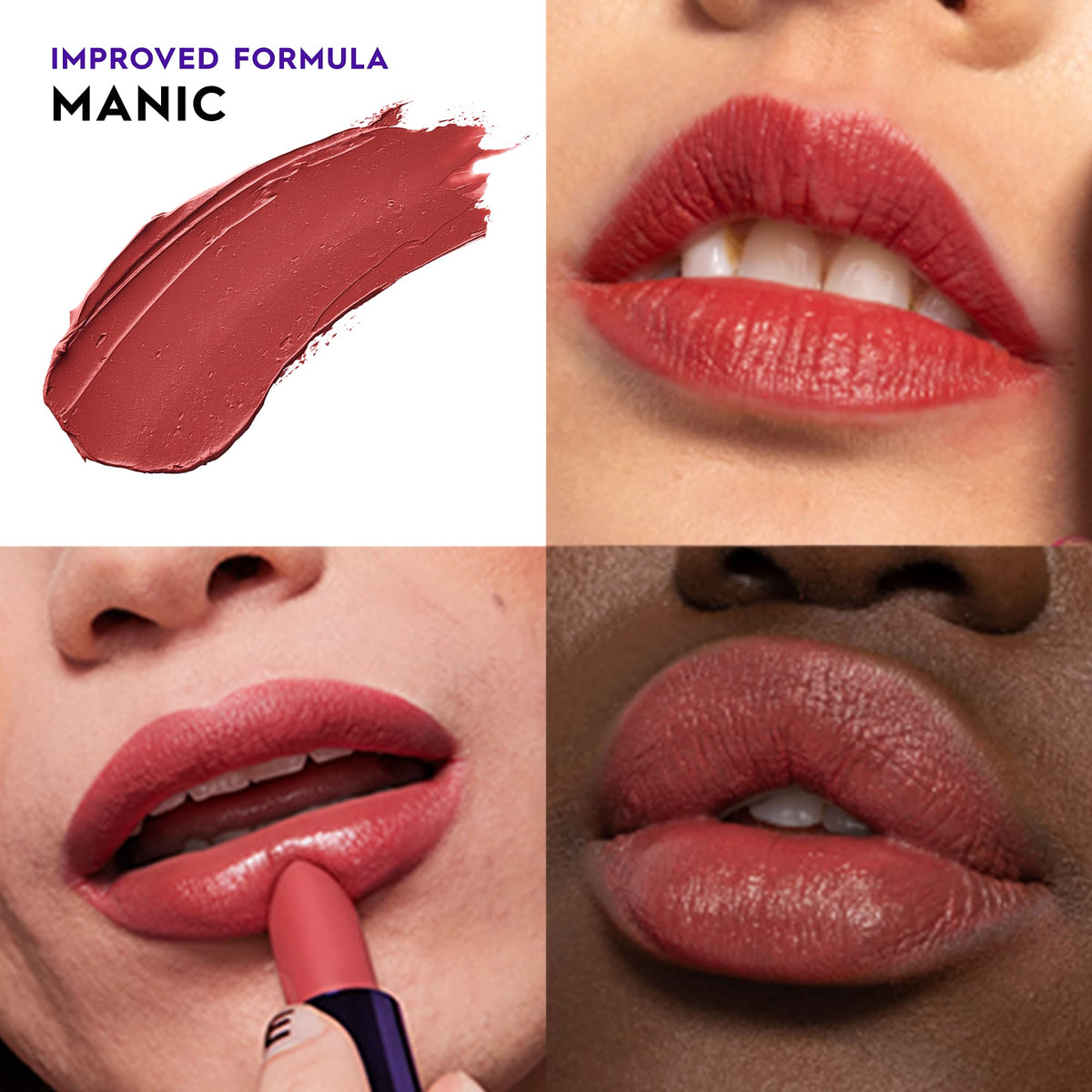Urban Decay Vice Hydrating Lipstick Manic close-up showing creamy texture for smooth application.