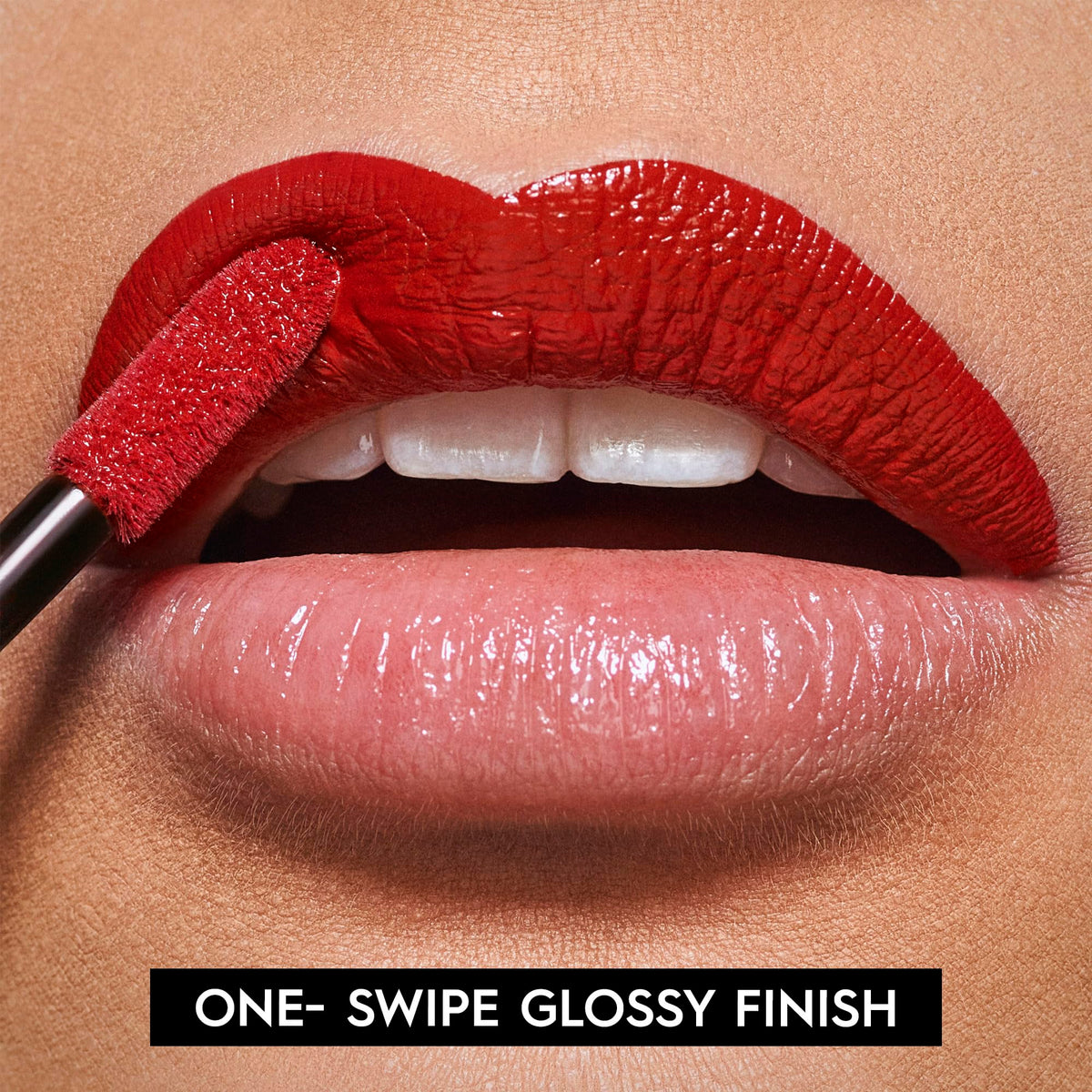 Urban Decay Lip Bond drying progress shows long-wear without tackiness.