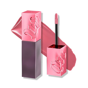 Urban Decay Vice Lip Bond glossy lipstick swatch showing high-shine pigment