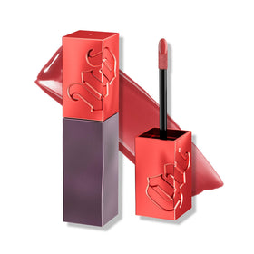 Urban Decay Vice Lip Bond close-up shows high-shine, long-wear lipstick finish.