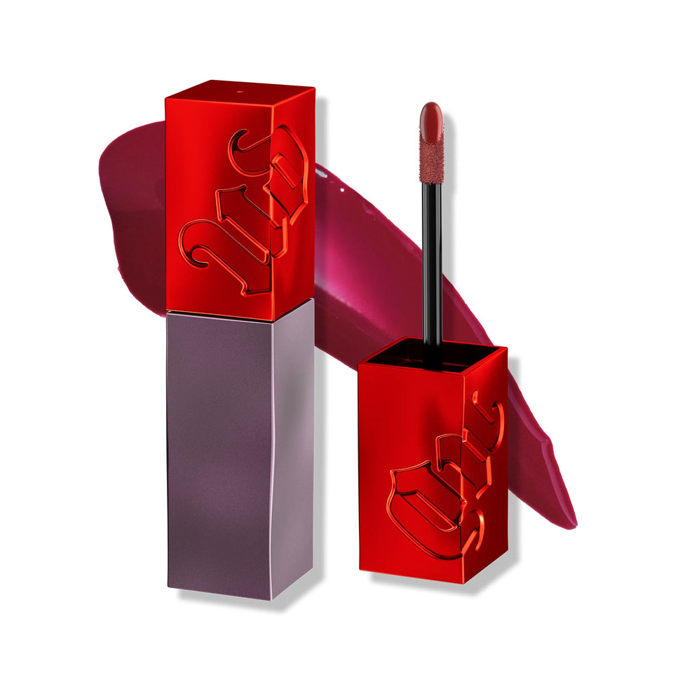 Urban Decay Vice Lip Bond in Raw Footage Merlot Red, rich color with high shine