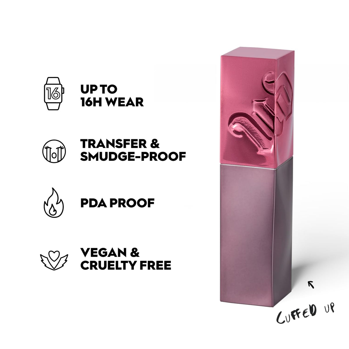 Urban Decay Vice Lip Bond transfer-proof test shows smudge-free wear
