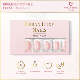 Urban Luxe Nails adhesive tabs included for added security and wear.