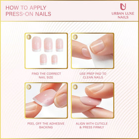 Urban Luxe Nails easy application for fast at-home manicures.