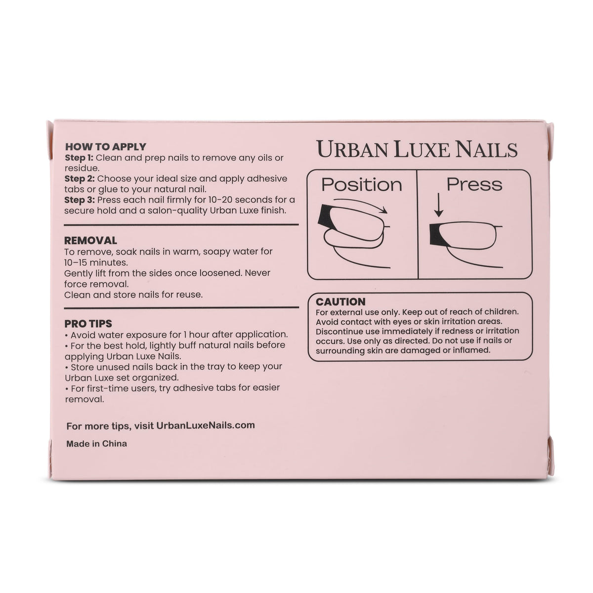 Urban Luxe Nails short nails with a natural, versatile fit for all hands.