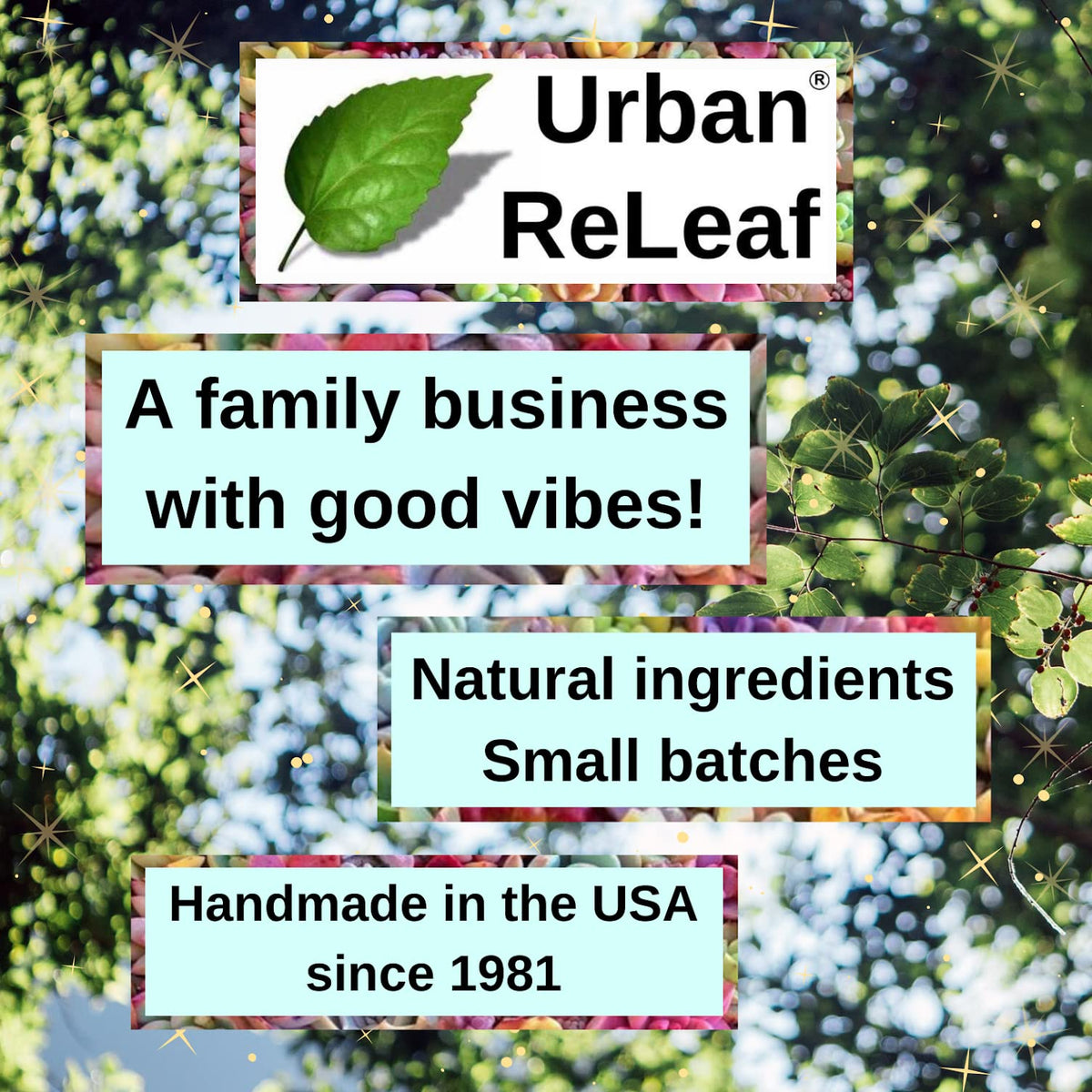 Made in USA Urban ReLeaf Warm Relief Salve information label