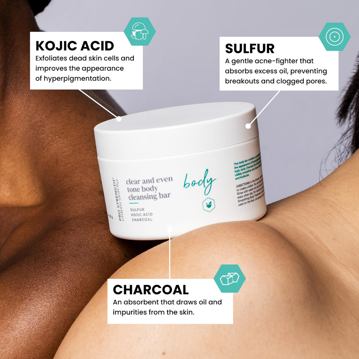 Urban Skin Rx Even Tone Bar lather shows rich foam for deep cleansing