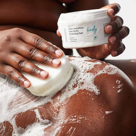 Urban Skin Rx Even Tone Bar ready to rinse after lather
