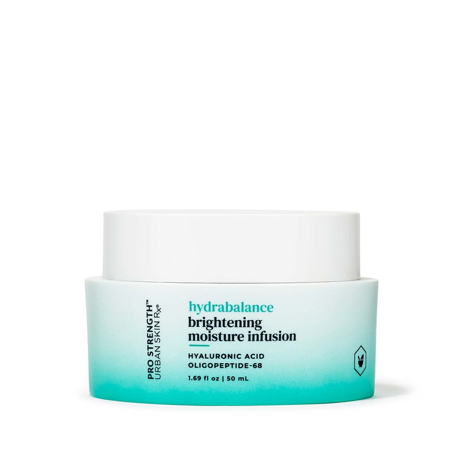 Urban Skin Rx Pro Strength Hydrabalance moisturizer bottle pump delivers fast hydration on mornings