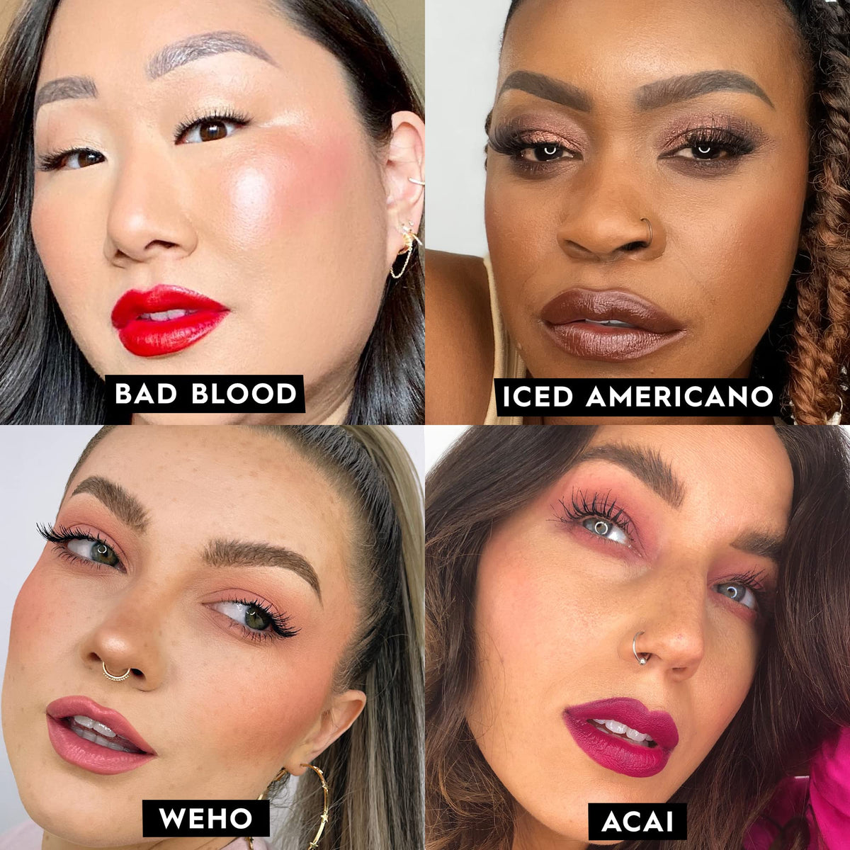 Urban Decay Vice Hydrating Lipstick worn on lips delivers moisturizing, nourished feel.