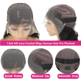 Urbansister 14-inch bob wig with baby hair offers full, natural volume and easy maintenance.