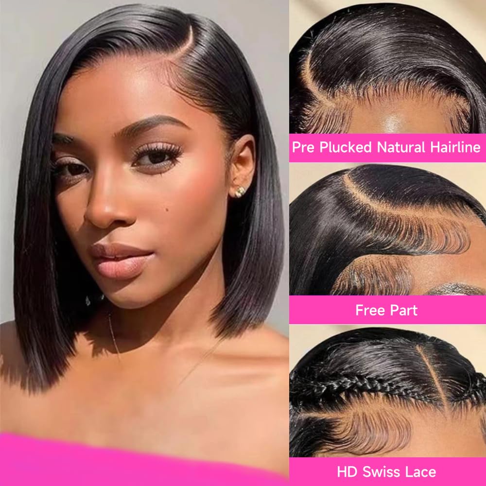 Urbansister hd lace frontal bob wig provides breathable wear and seamless parting for versatile styling.