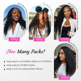 Urbeauty braid-in or hook-install options for versatile Boho styles.