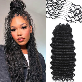 Urbeauty feather crochet hair with deep wave blends naturally for a seamless, camera-ready look.