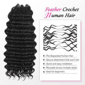 Urbeauty handcrafted feather-style crochet hair offers lightweight movement for all-day wear.
