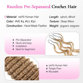 Urbeauty pre-separated knotless design for easy, tangle-free install.