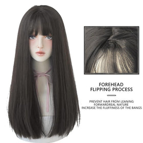 URCGTSA heat-resistant matte synthetic fiber wig for versatile styling.