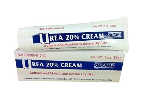 Texture close-up of UREA 20% Almond Scent Cream for fast absorption.