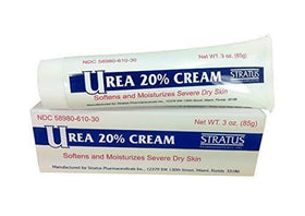 Texture close-up of UREA 20% Almond Scent Cream for fast absorption.